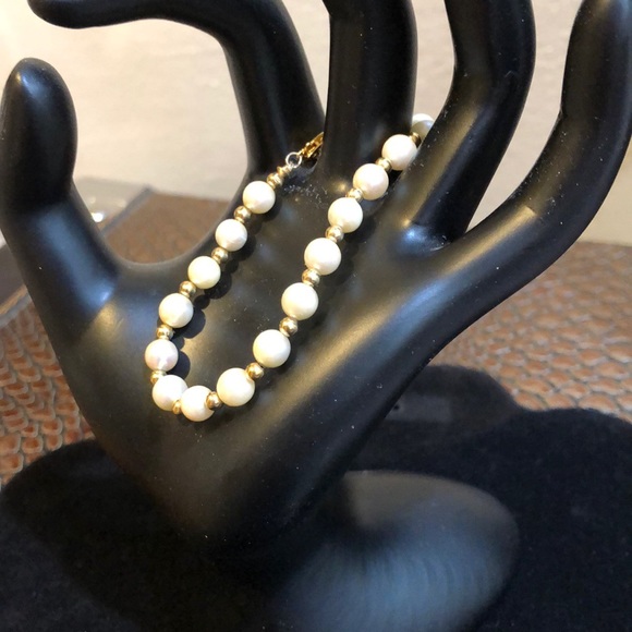 Jewelry - 14K Yellow Gold & Natural Pearl Bracelet